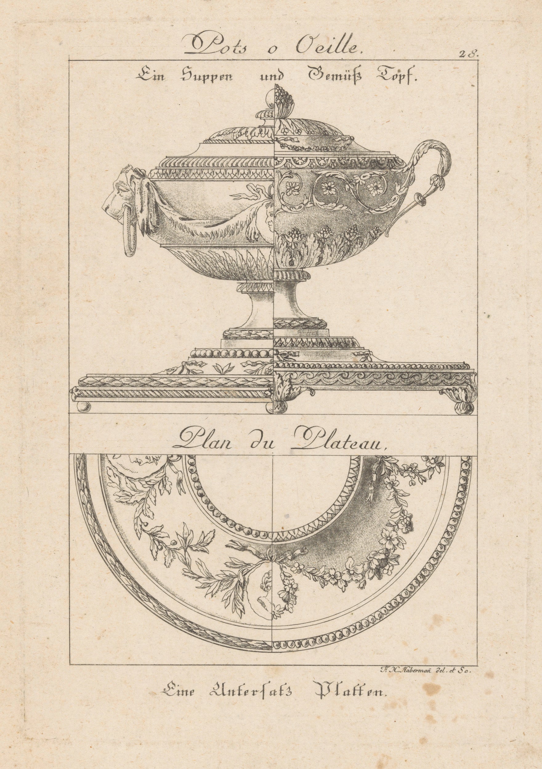 Terrine en schaal, Franz Xaver Habermann, 1731