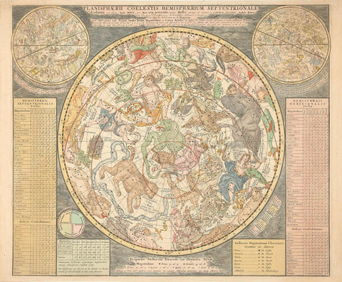 Star map of the northern starry sky, Carel Allard (possibly), c. 1722 - c. 1750 Canvas Print