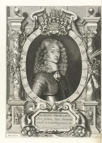 Portrait of Georg William, Duke of Brunswick-Lüneburg, Pieter de Jode (II), 1628-1670 Canvas Print