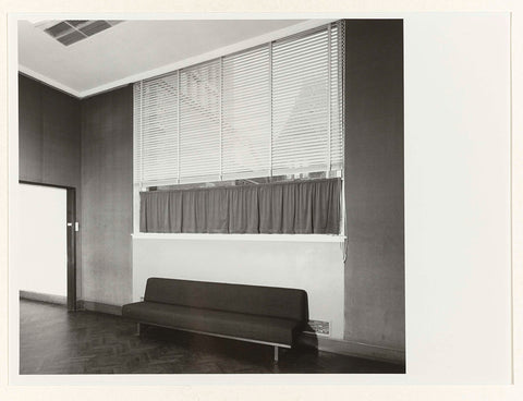 Room 225 overlooking a bench under the window, 1983 Canvas Print