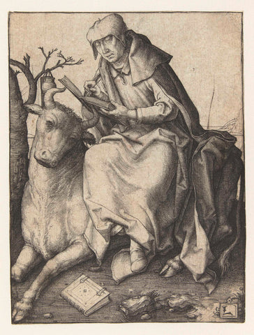 St Luke the Evangelist, Lucas van Leyden, 1506 - 1510 Canvas Print