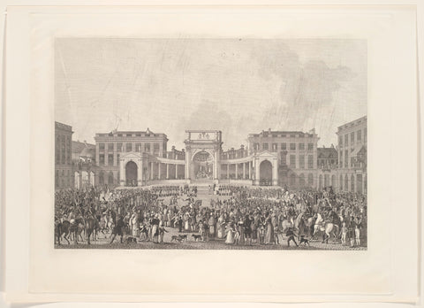 Inauguration of King William I in Brussels, 1815, Johann Nepomuk Gibèle, c. 1960 - c. 1980 Canvas Print