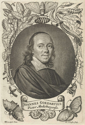 Portrait of Johannes Goedaert, Reinier van Persijn, c. 1667 - 1668 Canvas Print