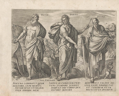 David, Daniel and Elijah, Jan Snellinck (I), 1585 Canvas Print