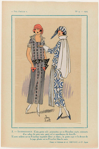 Très Parisien, 1923, No. 4: 7- INDEPENDENCE. This little dress..., G-P. Joumard, 1923 Canvas Print