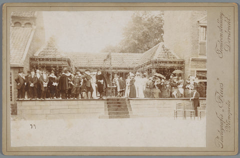 Group of people in seventeenth-century clothing on a stage during the Exhibition Trade and Art in 1897 in Dordrecht, Dirk Gerardus Schnabel, 1897 Canvas Print