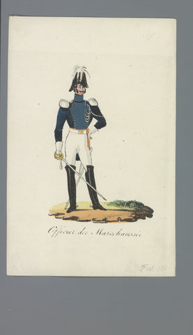 Officier der Marechaussée, Albertus Verhoesen (attributed to), 1835 - 1850 Canvas Print