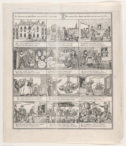 Cartoon on the plans to establish a Girobank, 1836, anonymous, 1836 Canvas Print