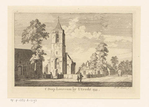 Village view in Leersum, 1755, Paulus van Liender, 1755 - 1797 Canvas Print