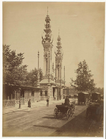 Entrance of the World's Fair of 1889 in Paris, anonymous, 1889 Canvas Print