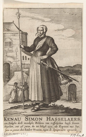 Kenau Simonsdochter Hasselaer, 1573, anonymous, 1600 - 1699 Canvas Print