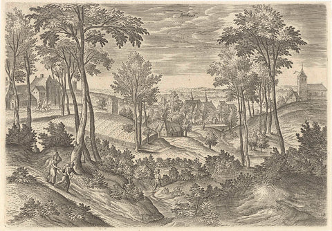 View of Linthout, Hans Collaert (I), 1530 - 1580 Canvas Print