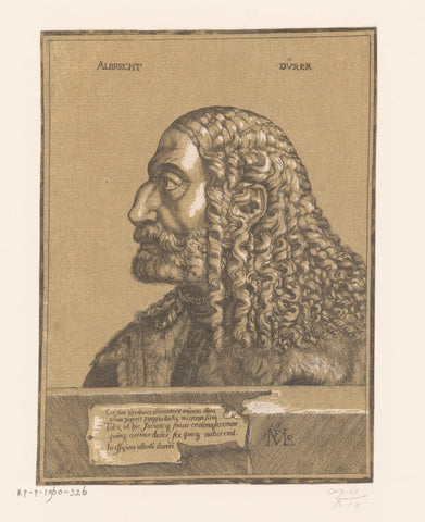 Portrait of Albrecht Dürer, Melchior Lorck, 1780 - 1789 Canvas Print