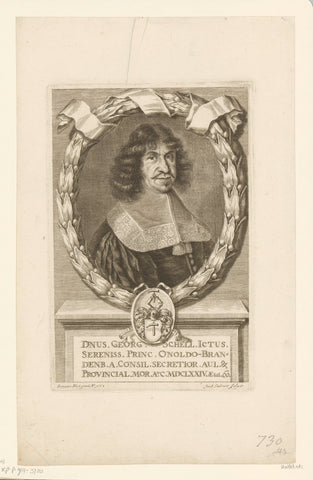 Portret van Georg Schell, Jakob von Sandrart, c. 1674 Canvas Print