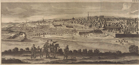 View of Jerusalem (left plate), Jan Luyken, 1698 Canvas Print