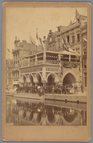 Student society Nos Jungit Amicitia during the lustrum festivities in 1887 at the Rokin in Amsterdam, Andreas Theodorus Rooswinkel, 1887 Canvas Print