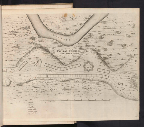 Map of Serinhaem, ca. 1637, Jan van Brosterhuyzen, 1645 - 1647 Canvas Print