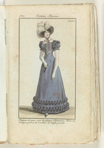 Journal des Dames et des Modes 1822, Costume Parisien (2100), anonymous, 1822 Canvas Print