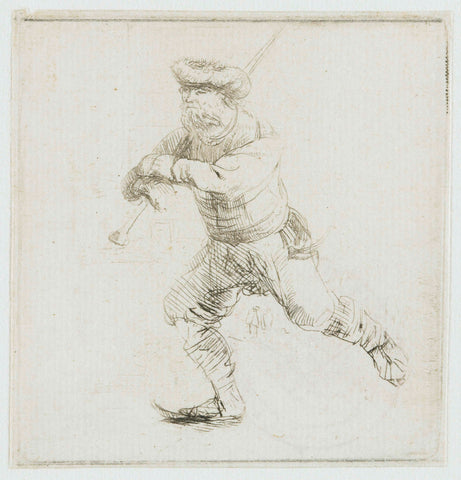 The Skater, Rembrandt van Rijn, c. 1639 Canvas Print