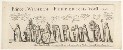 Funeral procession of William Frederick, Count of Nassau-Dietz (sheet 7), 1665, Michel Noé, 1666 Canvas Print