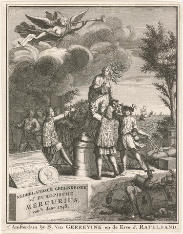 Title page for the Europian Mercury of 1748, anonymous, 1748 Canvas Print