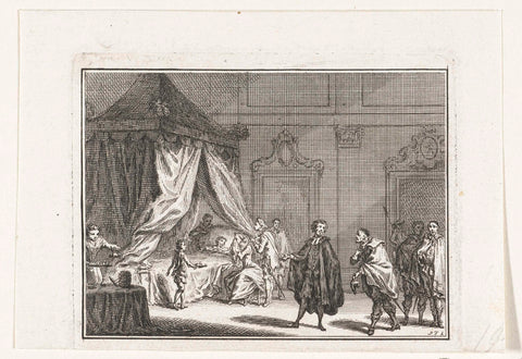 Deathbed of Frederik Hendrik, 1647, Simon Fokke, 1782 - 1784 Canvas Print