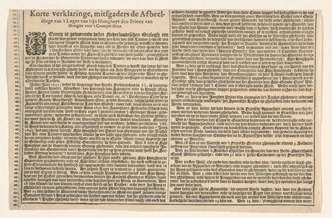 Map of the siege of Huis te Gennep (text page), 1641, Claes Jansz. Visscher (II), 1641 Canvas Print