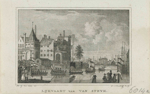 Funeral of Jan van Speijk, 1832, Walraad Nieuwhoff, 1833 Canvas Print