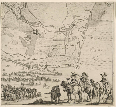 Siege and capture of Den Bosch by Frederik Hendrik, 1629, (leaf bottom right), Cornelis Danckerts (I) (attributed to), 1630 Canvas Print