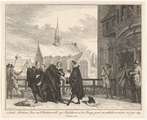 Beheading of Johan van Oldenbarnevelt, 1619, Simon Fokke, 1749 Canvas Print