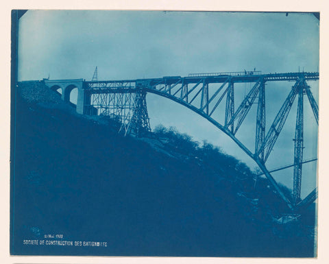 The Construction of the Viaur Viaduct, anonymous, 1902 Canvas Print