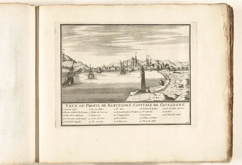 View of Barcelona, c. 1702, anonymous, 1702 - 1703 Canvas Print