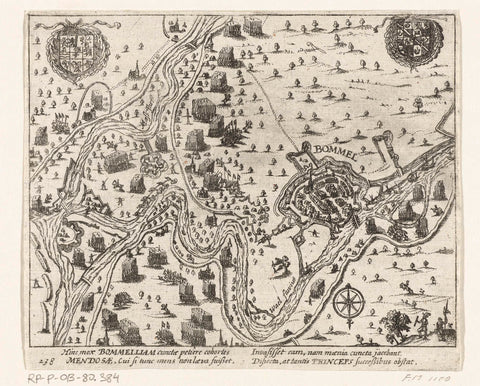 Siege of Zaltbommel and other battles in the Bommelerwaard, 1599, anonymous, 1613 - 1615 Canvas Print