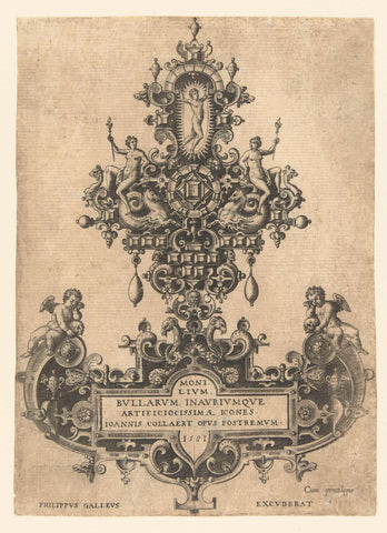 Titelblad: Monilium bullarum inauriumque... icones, anonymous, 1581 Canvas Print