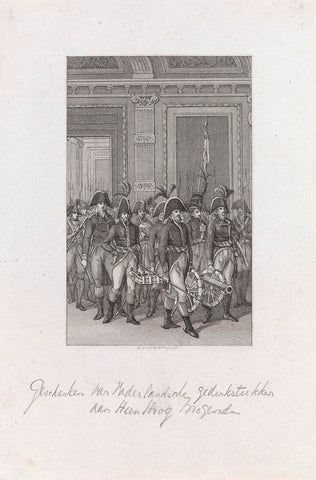 Restitution by the French of historical pieces from stadholder's collection to the States-General, 1795, Reinier Vinkeles (I), in or before 1801 - in or before 1803 Canvas Print