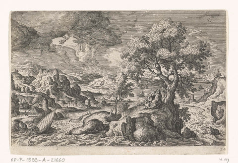 Vision on an Island, Hans Bol, c. 1550 - c. 1650 Canvas Print