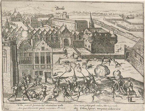 Conquest of Breda by the Malcontents, 1581, anonymous, 1613 - 1615 Canvas Print