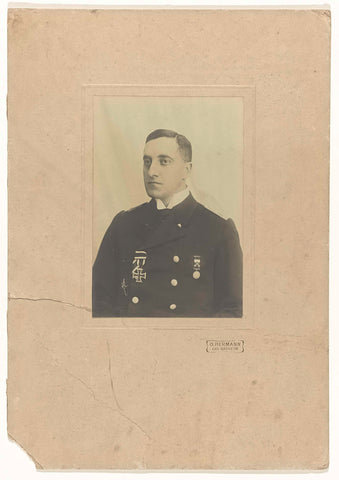 Eugen in the uniform of the German Navy, with three decorations on his uniform, during the First World War, 1914-1918, O. Hermann, 1914 - 1918 Canvas Print