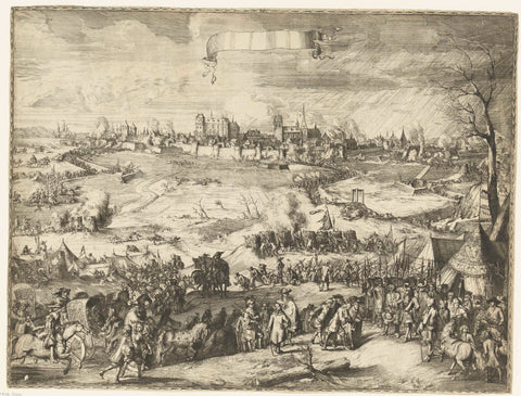 Siege and conquest of Wismar by the Danish army, 1675, Romeyn de Hooghe, 1675 - 1676 Canvas Print