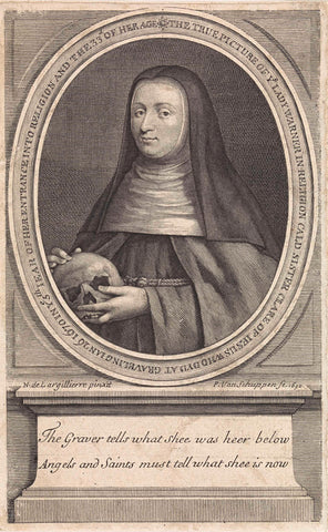 Portrait of Lady Trevor Warner as a nun, Pieter van Schuppen, 1690 Canvas Print