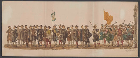 Delft procession of 1862, seventh and eighth group, Willem Bernardus IJzerdraat, 1862 Canvas Print