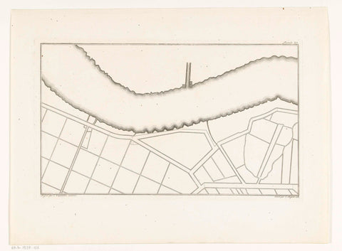 Detailed map of a river bend with the surrounding meadows, Cornelis Bogerts, 1778 Canvas Print