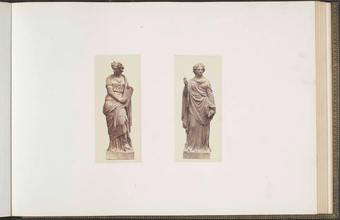 Plaster models for sculptures at the Palais du Louvre: on the left 