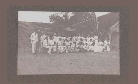 Group photo at the tennis club, anonymous, 1912 Canvas Print