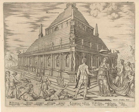 Mausoleum of Halicarnassus, Philips Galle, 1572 Canvas Print