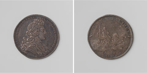 Pride of the French, arithmetic medal minted in honor of Louis Alexander, Count of Toulouse, anonymous, 1712 Canvas Print