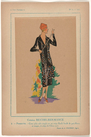 Très Parisien, 1925, No. 1, Pl. 3: Creation BERTHE-HERMANCE - Pierrette., G-P. Joumard, 1925 Canvas Print