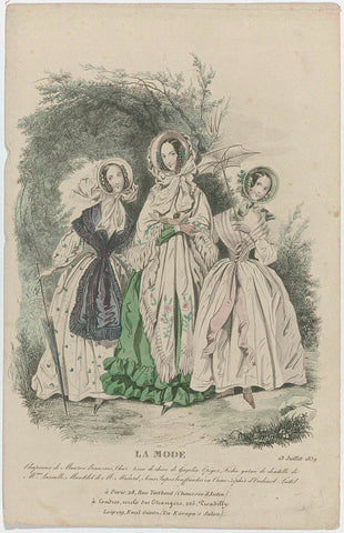 La Mode, 13 July 1839 : Chapeaux de Maurice Beauvais (...), anonymous, 1839 Canvas Print