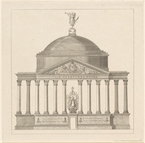 Ereboog voor het stadhuis op de Dam te Amsterdam, 1816, Antoni Zürcher, 1817 Canvas Print