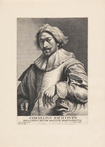 Portrait of Cornelis Saftleven, Lucas Vorsterman (I), 1645 - 1646 Canvas Print